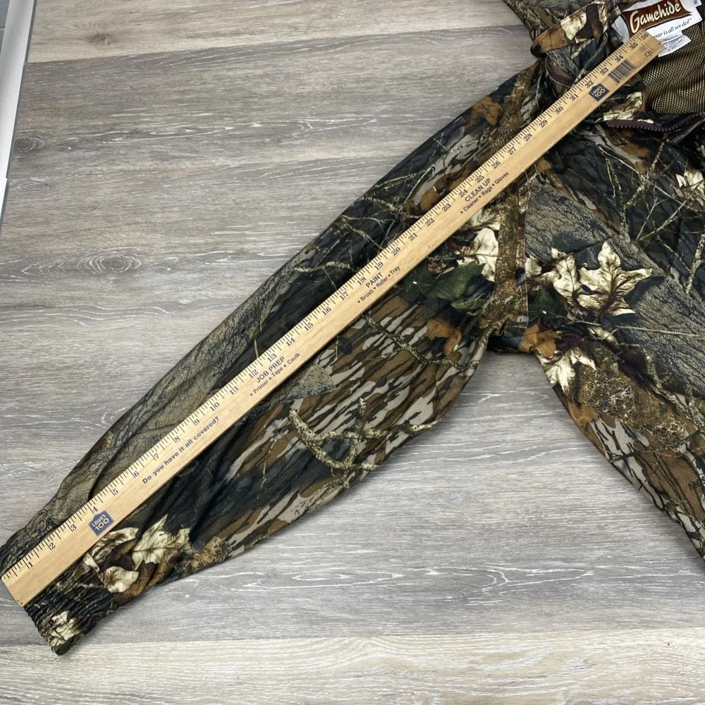 Gamehide‎ Hush Hide Mossy Oak Camouflage Hunting Zip Up Jacket Men's Size XL - Picture 14 of 16